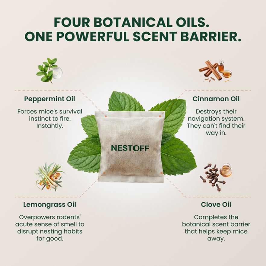 Four botanical essential oil ingredients
